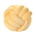 thumbnail image 2 of DOLITY Coussin Boule Nœud Doux Rond Fait à la Main Coussin Décoratif pour Bureau Salon Jaune, 2 of 9