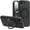 Black, variant on REQO Magnetic Leather Case for iPhone 16e, [Compatible for MagSafe] 360° Rotating Adjustable Kickstand Shockproof Protective Slim Phone Case for Man