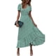 thumbnail image 1 of Vestido PRETTYGARDEN Maxi Cruzado Floral Cuello en V Manga Corta S, 1 of 8