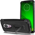 thumbnail image 2 of Value Pack for 5.7" Motorola Moto G7 Play Armor Foldable Kickstand Dual Layer Protective Raised Bevel Design Enhance Camera Aim at All Buttons & Sockets Hybrid Shockproof Bumper Phone Case + [Black], 2 of 4