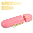 thumbnail image 5 of Portable Toothbrush Case Traveling Toothbrush Holders Case Plastic Pink 7.87"x2.36"x1.38", 5 of 7