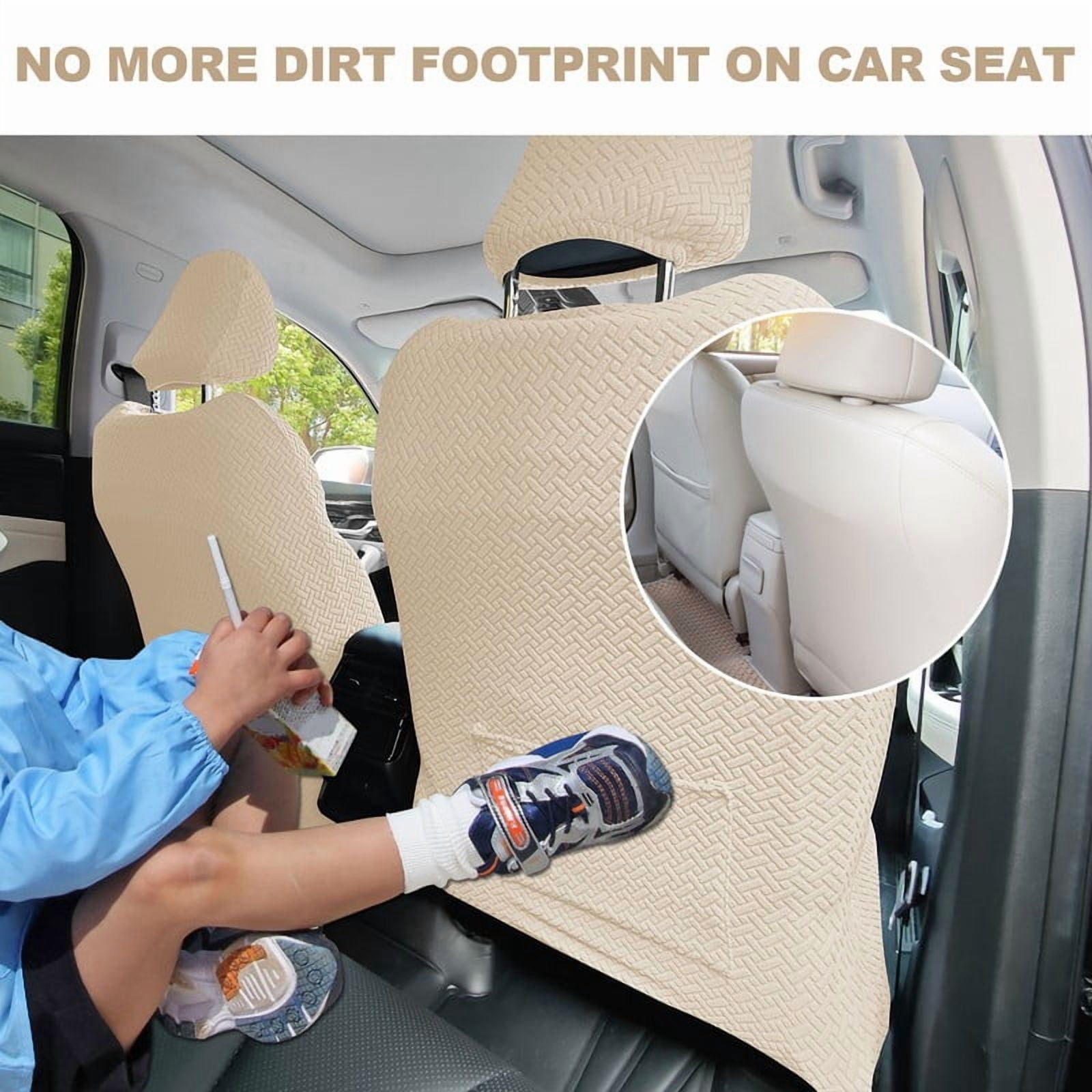 (Pack of 2) All-inclusive Car Front Seat Covers, Universal Auto Front Seats Protector Fits for Car, SUV, Truck, Beige