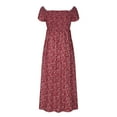 thumbnail image 4 of Zorckvet Womens Dresses Flowy off the Shoulder Plus Size Summer A Line Fashion Short Sleeve Dress for Women Long, 4 of 9