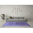 thumbnail image 3 of Ahgly Company Machine Washable Indoor Rectangle Oriental Blue Traditional Area Rugs, 7' x 10', 3 of 4