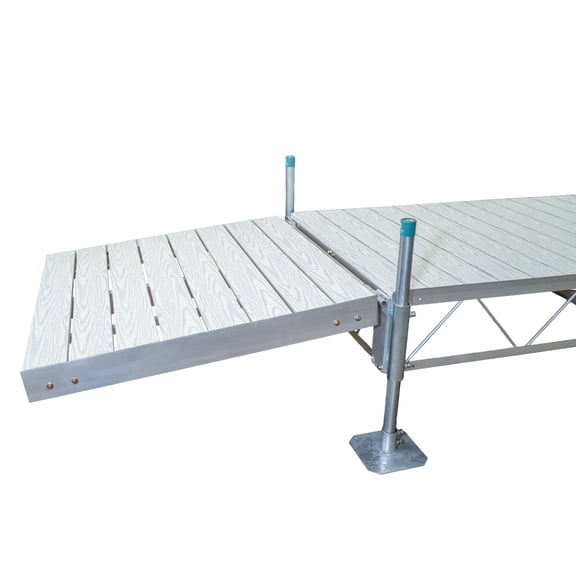 Patriot Docks 4' Shore Ramp Kit for Truss Style Stationary or Roll-In Dock (Gray Aluminum Decking) (R-1014)