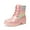 PINK/RAINBOW, variant on Girls Glitter Side-Zip Ankle Boots Toddler, Little Kid & Big Kid Sizes
