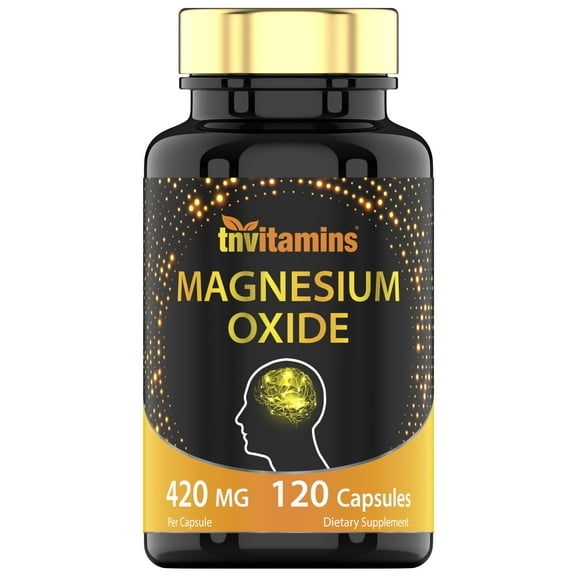 TNVitamins Magnesium Oxide 420mg - 120 Capsules | 4 Month Supply!