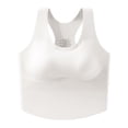 thumbnail image 4 of Nfurl Longline Sports Bras for Women High Impact Molded Cup Racerback Sports Bra High Support Push up Wireless Workout Gym Yoga Crop Tops White,M, 4 of 5