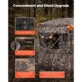 thumbnail image 3 of KFFKFF Hunting Blind for 4-5 People, See-Through Ground Shelter with Carrying Bag, 360-Degree Portable Camouflage Tent, Durable Concealed Design with Quiet Zipper Door and Windows, Ideal for Turkey, 3 of 9