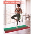 thumbnail image 2 of Green Red Ombre Yoga Towel for Hot Yoga Non Slip, Modern Abstract Art Aesthetics Yoga Mat Towel Absorbent Yoga Sweat Towels Microfiber Hot Yoga Blanket for Bikram Pilates 26"x70", 2 of 7