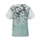 thumbnail image 3 of Tops de Manga Corta con Cuello en V para las Mujeres Blusa de Botón Impresa de Plegado de Verano Casual de Ajuste Regular, 3 of 5