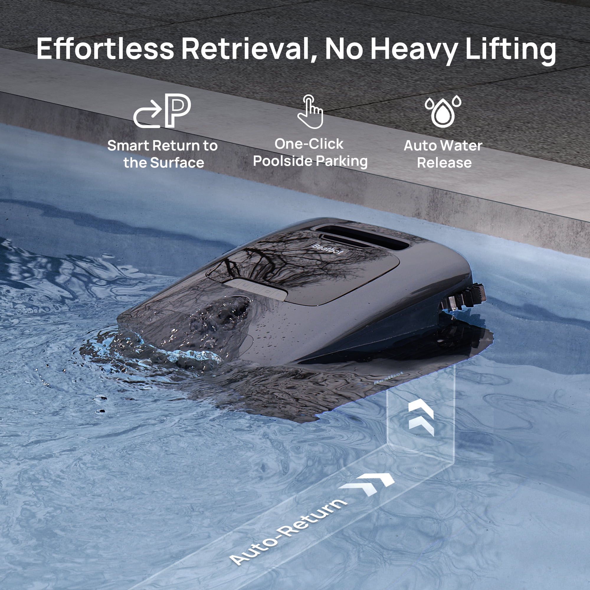 Beatbot AquaSense 2 Ultra Cordless Pool Vacuum Robot for Complex Pools, AI Camera, 5-in-1 Cleaning, Smart Surface Parking,Water Clarification