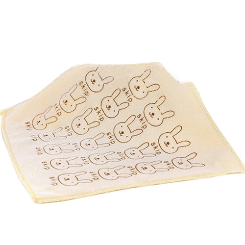 Farfi Baby Infant Newborn Cute Rabbit Soft Bath Bathing Towel Microfiber Washcloth (Yellow,25CMx25CM)