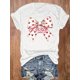 thumbnail image 2 of Valentine's Day "LOVE" Bow Graphic Women's T-Shirt - Casual Plus Size, Short Sleeve, Round Neck, Comfortable Loose Fit, Polyester, Machine Washable Tee For Adult, Men, Women, Teen, Teenager, Adolesce, 2 of 4
