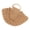 Khaki, variant on Handcraft Crochet Seashells Purse with Wooden Handle Summers Woven Handbag Small Shell Shoulder Bag Beach Bag