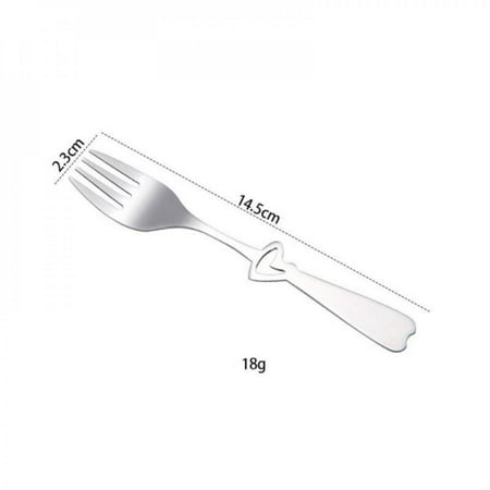 

Stainless Steel Love Spoon fork Wedding Valentine s Day Couple Tableware # Center fork