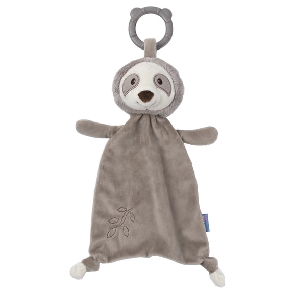 Baby GUND Baby Toothpick Reese Sloth Teether Lovey Plush Security Blanket, Gray