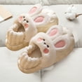 thumbnail image 4 of AURIGATE Women Bunny Animal Slippers Cute Soft House Shoes Cozy Memory Foam Bedroom Slippers Rabbit Christmas Gifts Indoor Outdoor, 4 of 5