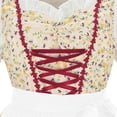 thumbnail image 2 of JOANKDMI Women Classic Fairy Tale Peasant Costume Vintage Dress with Waist Tie Apron for Themed School Event Halloween Carnival Party Dress Up Apparel, 2 of 6