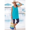 thumbnail image 4 of Woman Within Plus Size Perfect Sleeveless Shirred V-Neck Tunic, 4 of 6