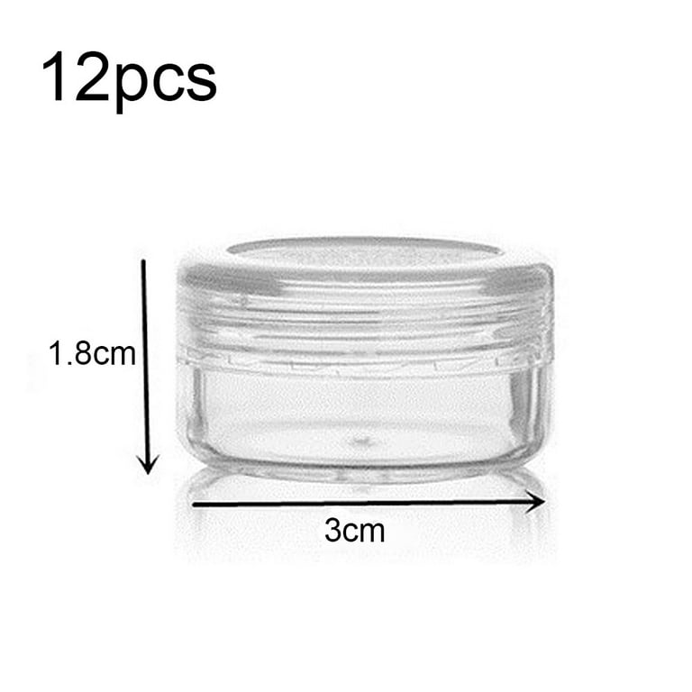 LotFancy 12Pcs 4 oz Plastic Containers with Lids, Round Plastic Jars for  Cosmetics, Lotions