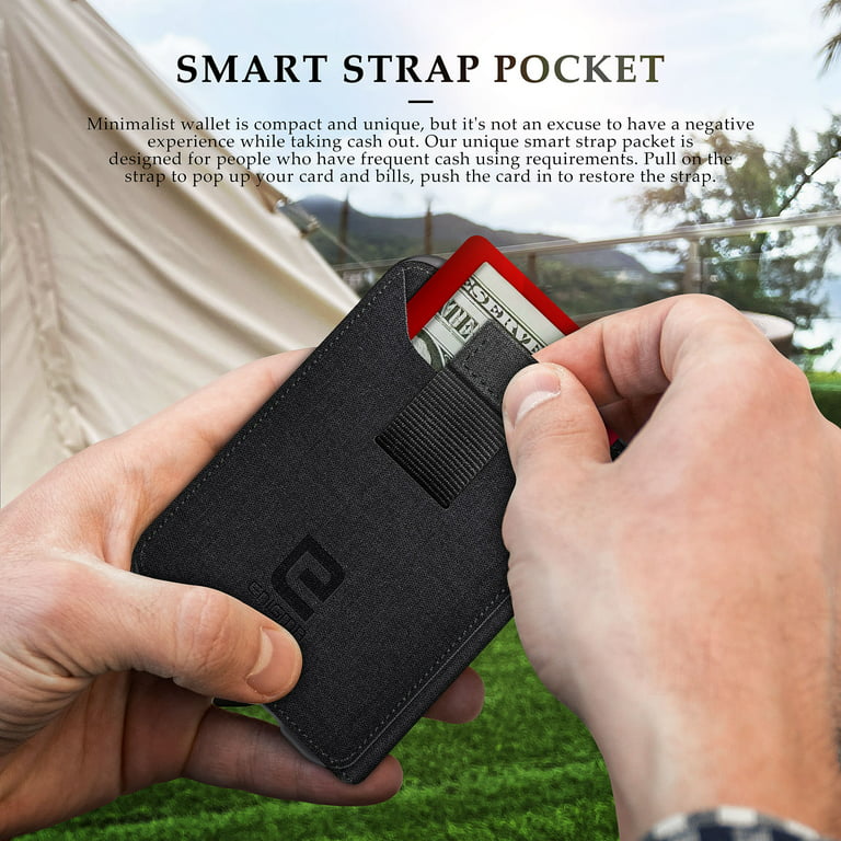Smart Wallets for Men RFID Blocking Minimalist Front Pocket Real