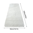 thumbnail image 5 of AuroraX Shaggy Bathroom Rug Mat Plush Soft Non-Slip Backing White Bath Mat Rug 19x62 Inch Bohemian Solid, 5 of 6
