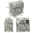 thumbnail image 4 of Hipster Stand Mixer Cover, Vintage Style Japanese Food Pattern Teapot and Breads Images in Charcoal Paint, Kitchen Appliance Organizer Bag Cover with Pockets, 5 Quarts, Multicolor, by Ambesonne, 4 of 4