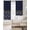 Navy Blue, variant on Boho Brown Flower Blackout Curtains 45 Inches Long, Kitchen Black Out Window Treatments, Abstract Bohemia Pesley Floral Thermal Insulated Lined Drapes for Small Window with Grommet 42"x45"