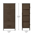 thumbnail image 2 of Topcobe 4-Tier Dresser Drawer, End Table Storage with 4 Drawers, Nightstand Shelf Storagefor Closets/Nursery/Dorm Room, 2 of 9