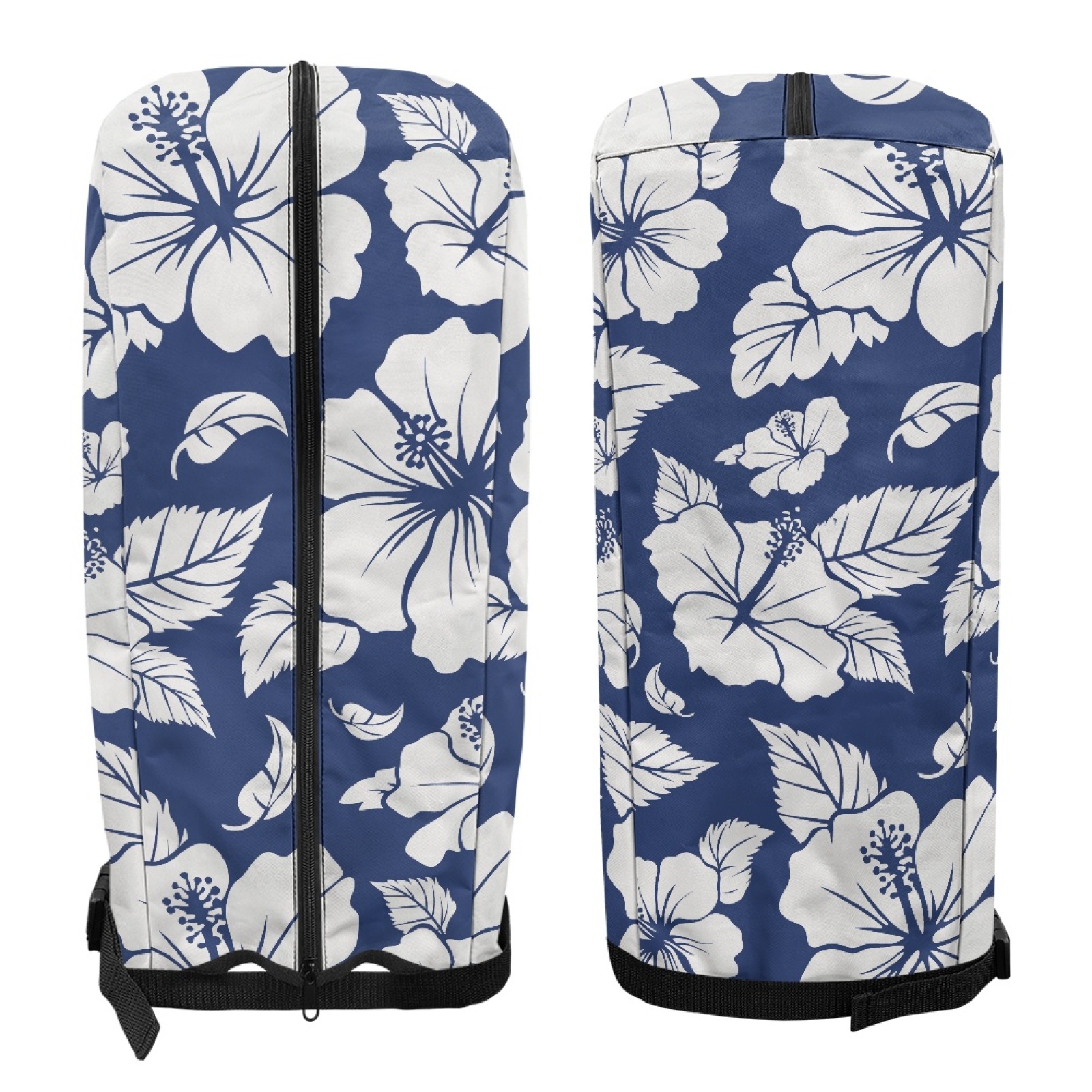 Yuyamidu Blue Hibiscus Golf Bag Cover Colorful Flowers Golf Bag Umbrella for Clubs with Snap Button Dust and Sun Protection Fit Most Club Bags