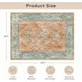 thumbnail image 2 of Area Vintage Boho Rugs for Living Room, Machine Washable Area Rugs with Non-Slip Backing, Indoor Rug Vintage Bohemian Area Rug Home Decor, Room Decor, 9 x 12 ft, Orange, 1 Pack, 2 of 6