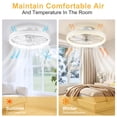 thumbnail image 5 of Foldable Ceiling Fans with Lights and Remote, 20'' Low Profile Ceiling Fans, 3000-6000K Dimmable Modern Flush Mount LED Fan Light, Fandelier Ceiling Fan for Bedroom, Kitchen, Living Room, 5 of 9
