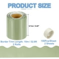 thumbnail image 2 of Uxcell 2 Rolls Bulletin Board Borders, 65.6ft Morandi Green Border with Clear Sticky Dots, 2 of 6