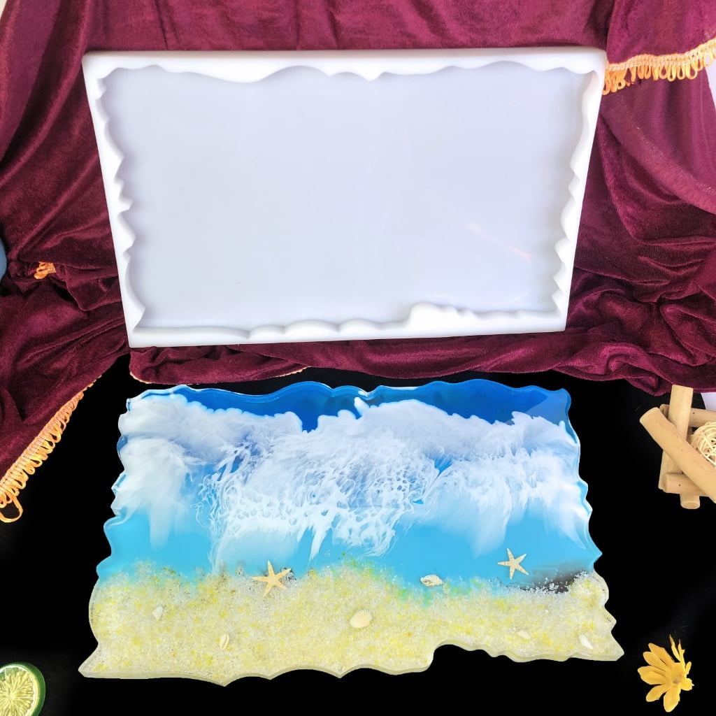 WINDLAND River Table Silicone Mold Large Irregular Rectangle Tabletop Molds Resin Epoxy Clay Craft DIY Ornament Jewelry Making