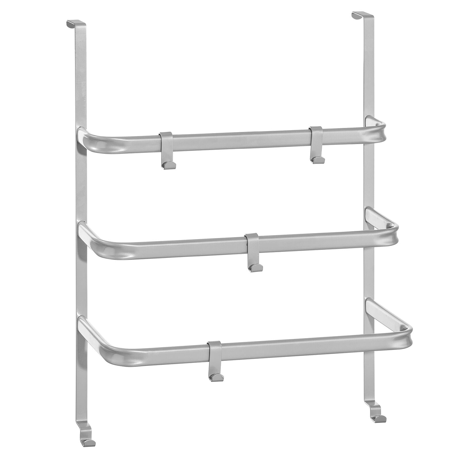 mDesign Metal Over Shower Door Towel Rack for Bathroom Back of Door