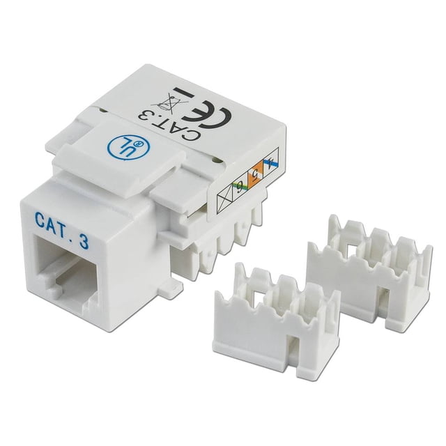 Jack de impacto INTELLINET NETWORK SOLUTIONS para Telefonía RJ11 RJ12 Color blanco