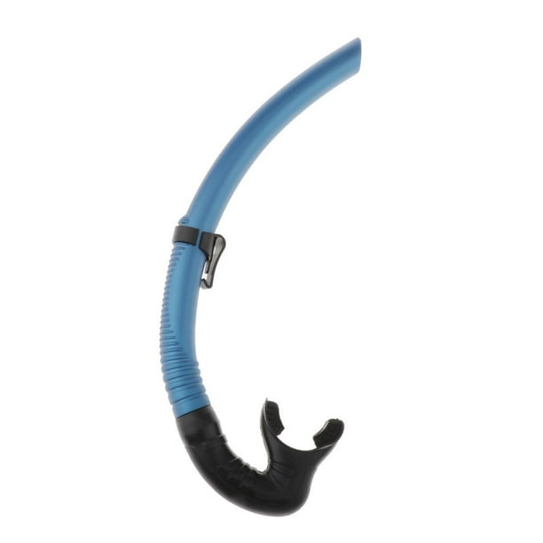 Tubo de respiración frontal profesional para natación, completamente seco, para adultos, entrenamiento Azul claro