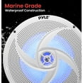 thumbnail image 4 of Pyle 160-Watt 2 Way 8 Inch Marine Speakers - LED Light: Blue Illumination, Water-Resistant (WHITE), 4 of 7