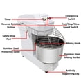 thumbnail image 3 of 50L Dough Mixer Double Speed Double Action Variable Frequency Silent Commercial Kneading Machine 220V, 3 of 7
