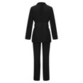 thumbnail image 5 of Meichang Womens 3 Piece Blazer Sets Formal Lapel Collar Work Blazer And Slimming Pants with Belt Dressy Solid Business Suit Set, 5 of 8