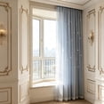 thumbnail image 6 of Cutout Star Layered Curtain, No Drill Magic Tape Self Adhesive Window Drapes, Double Layer Sheer Blackout Curtain for Bedroom Home Window Decor, 6 of 6