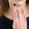 thumbnail image 4 of Heliisoer Ladies Fashion Diamond Butterfly Ring Open Ring, 4 of 6