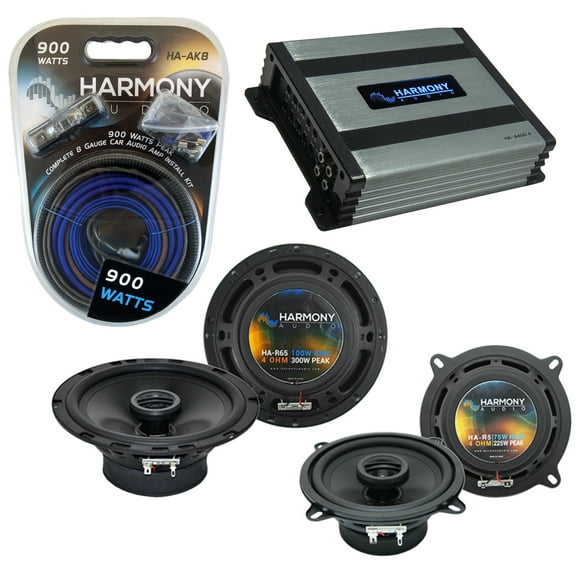 GMC Sierra 2007-2013 Factory Speaker Replacement Harmony R65 R5 & HA-A400.4 Amp