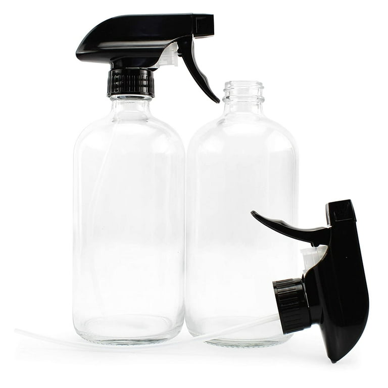 2pack Heavy Duty Chemical Resistant Spray Bottles With Sprayer (16 Oz),  Clear
