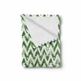 thumbnail image 2 of Palm Leaf Soft Flannel Fleece Throw Blanket, Chevron Motif Zigzag Lines with Green Palm Leaves Modern Summer Theme, Cozy Plush for Indoor and Outdoor Use, 50" x 60", Green White, by Ambesonne, 2 of 6