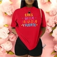 thumbnail image 3 of Playera Blusa Mujer con Frase Positiva Eres Bella Fabulosa y Fuerte Moda Casual Inspiradora Color Rojo Talla Extra Grande Marca Emil SaEs, 3 of 4