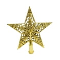 thumbnail image 1 of Adorno para de Navidad, diseño hueco de regalo, decoración navideña creativa, adorno de estrella para decoración navideña, oficina, hogar, Oro, 1 of 9