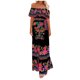 thumbnail image 2 of ICHUANYI Clearance Strapless Bandeau Elasticity For Women Summer Printing Tube Tops Casual Sexy Off Shoulder Holiday Dress Beach Dress(Black, S) ICHUANYI WER2023080817273, 2 of 7