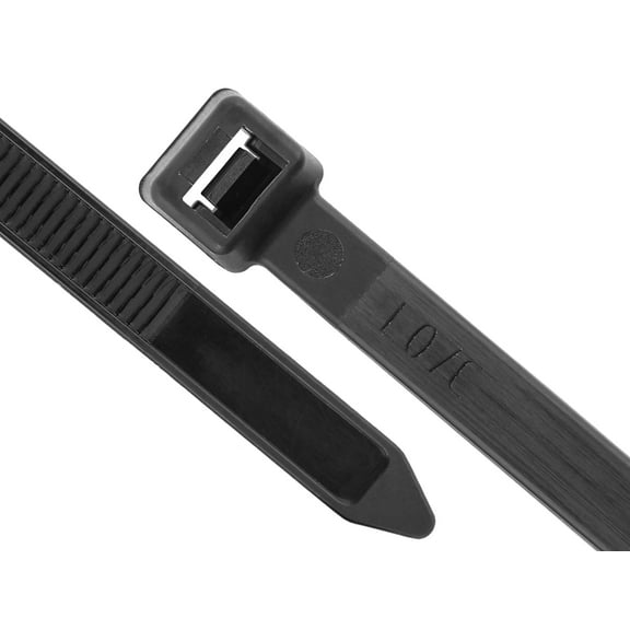 Secure Cable Ties 14 Inch Low-Temp UV Black Heavy-Duty Arctic Flex Cable Ties - 100 Pack